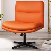 Orange desk best sale chair no wheels